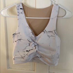 Buff Bunny Marble Crop Sports Bra